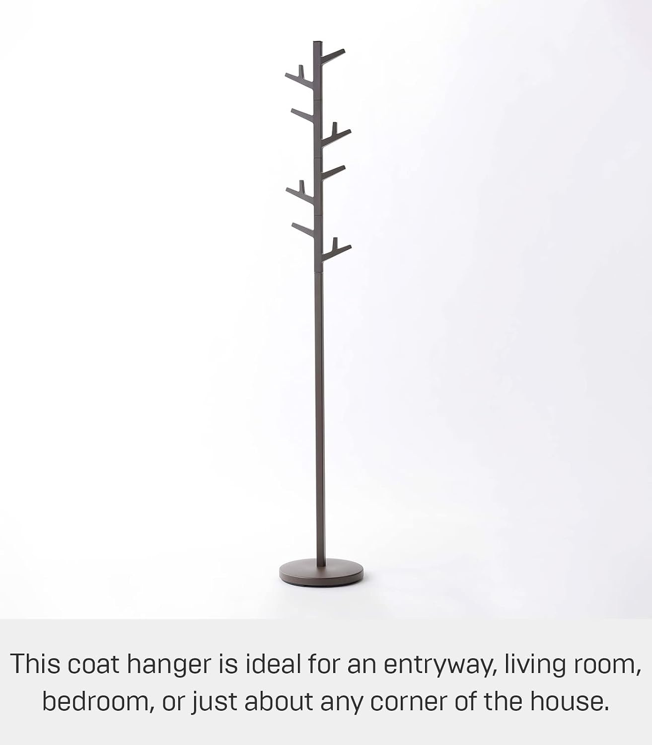 image:imageYAMAZAKI Home Branch Coat Rack TreeStanding Coat and Hat Hanger 69 SteelBrown