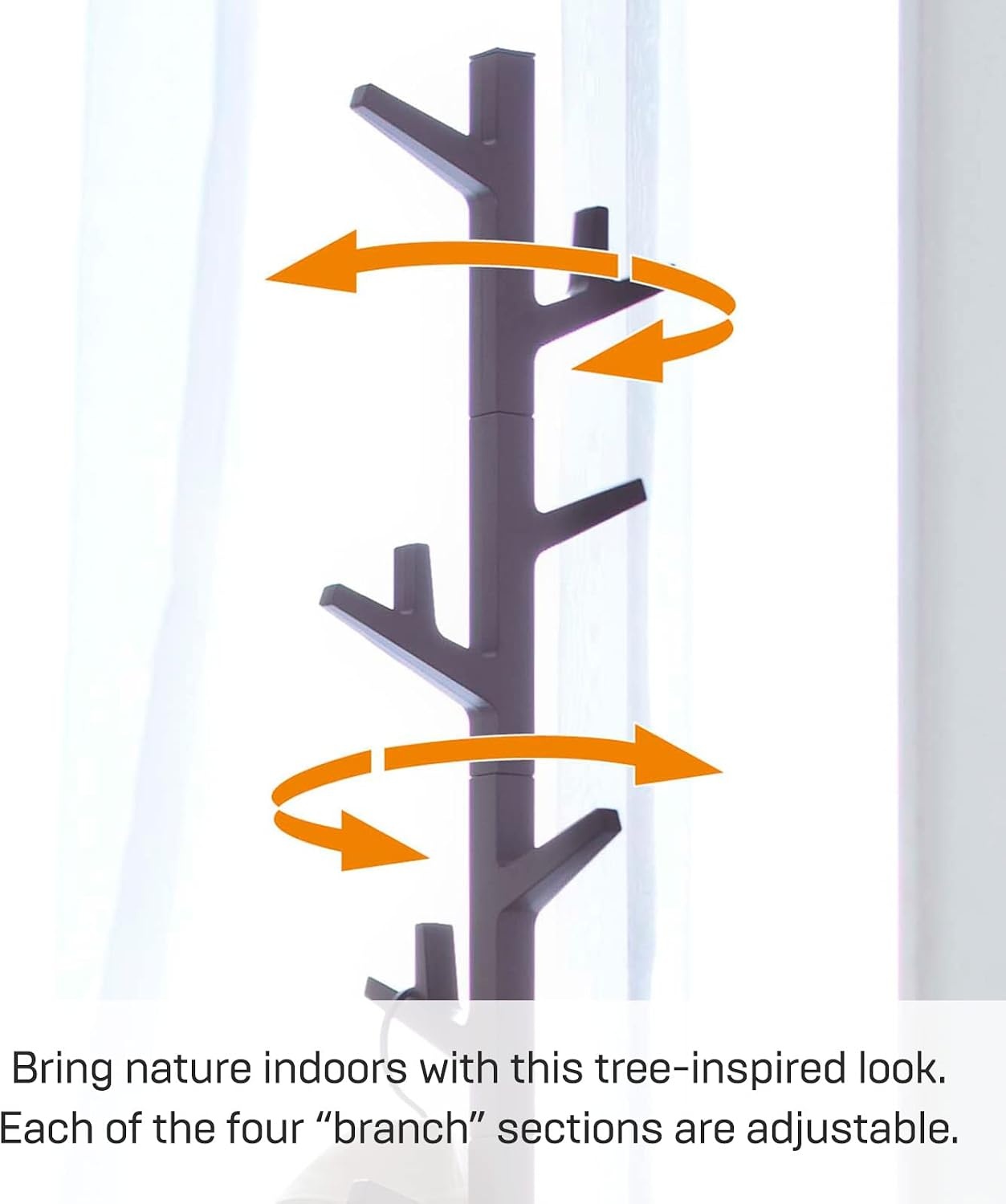 image:imageYAMAZAKI Home Branch Coat Rack TreeStanding Coat and Hat Hanger 69 SteelBrown