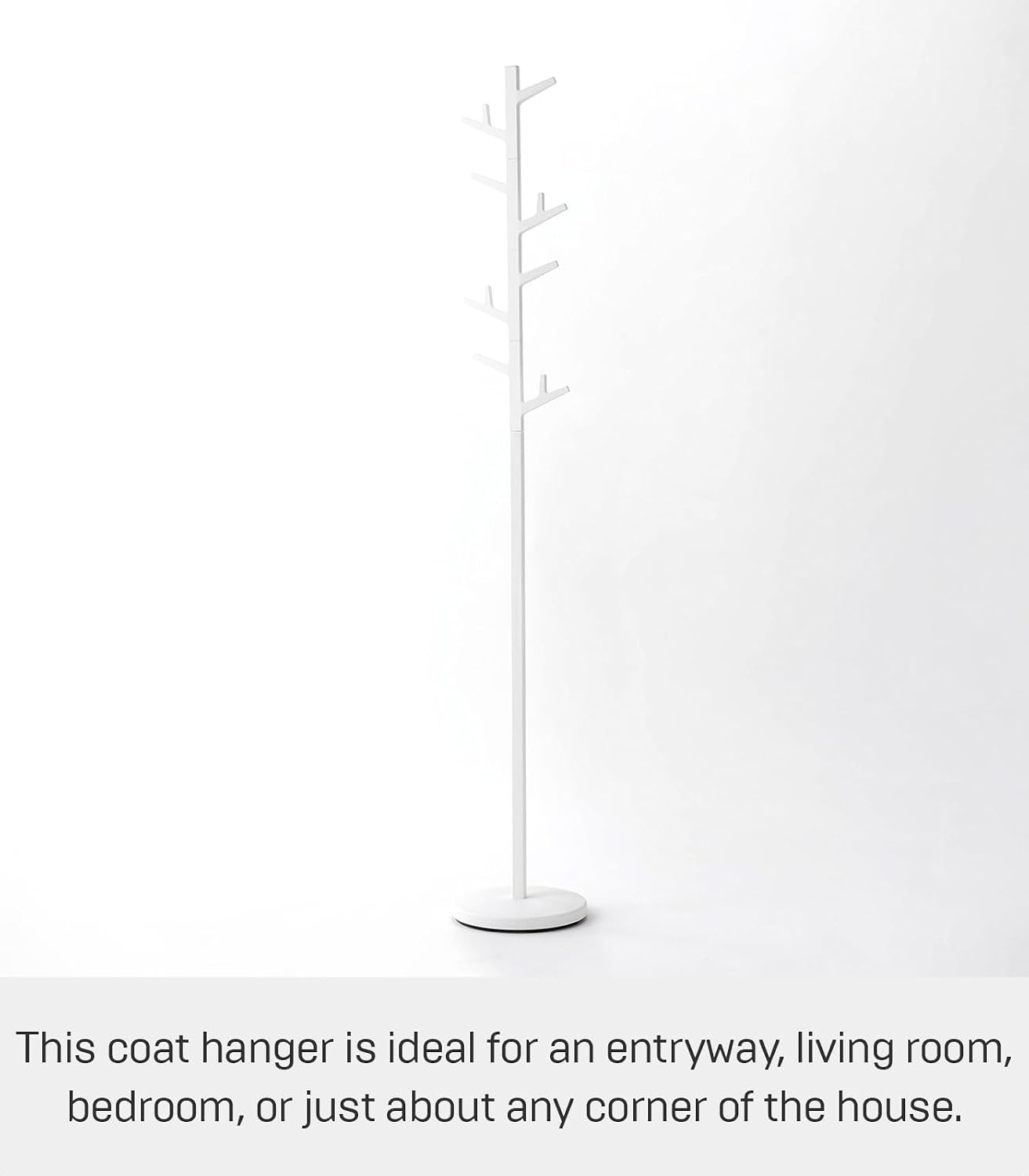 image:imageYAMAZAKI Home Branch Coat Rack TreeStanding Coat and Hat Hanger 69 SteelWhite