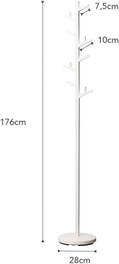 image:imageYAMAZAKI Home Branch Coat Rack TreeStanding Coat and Hat Hanger 69 SteelWhite