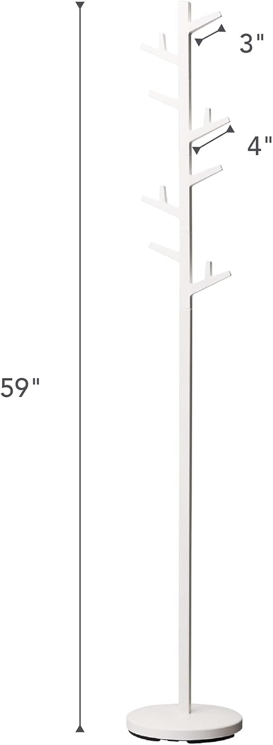image:imageYAMAZAKI Home Branch Coat Rack TreeStanding Coat and Hat Hanger 69 SteelWhite