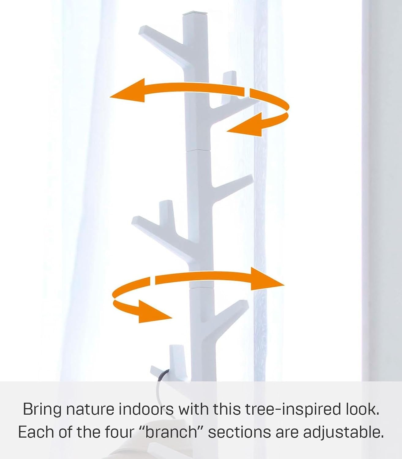 image:imageYAMAZAKI Home Branch Coat Rack TreeStanding Coat and Hat Hanger 69 SteelWhite