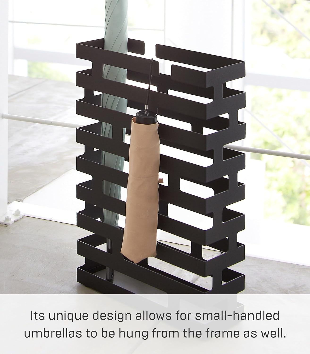 image:imageYAMAZAKI Home Brick Umbrella Stand Storage for Umbrellas amp Walking Canes Rectangle Steel Holds 8 Umbrellas