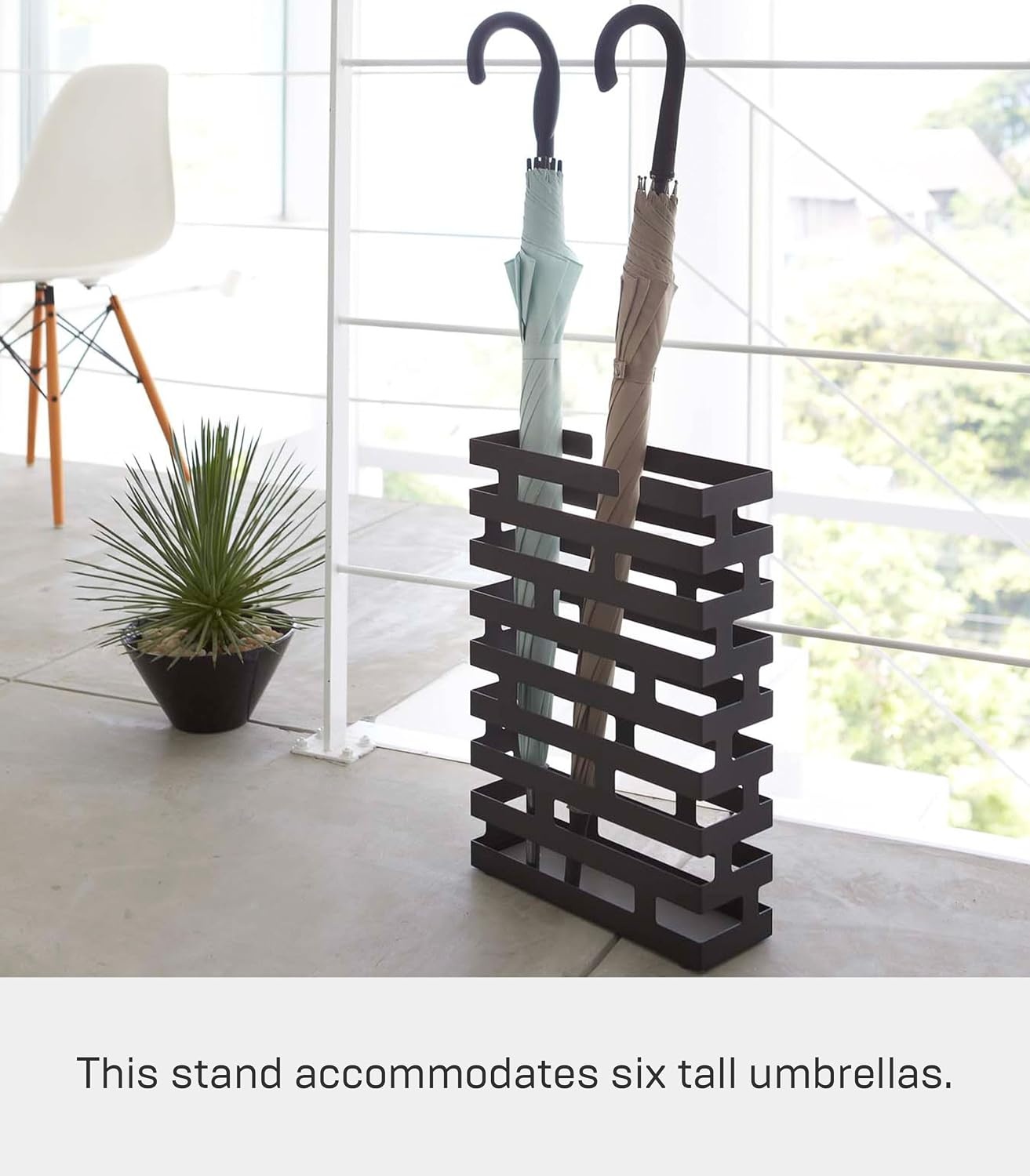 image:imageYAMAZAKI Home Brick Umbrella Stand Storage for Umbrellas amp Walking Canes Rectangle Steel Holds 8 Umbrellas