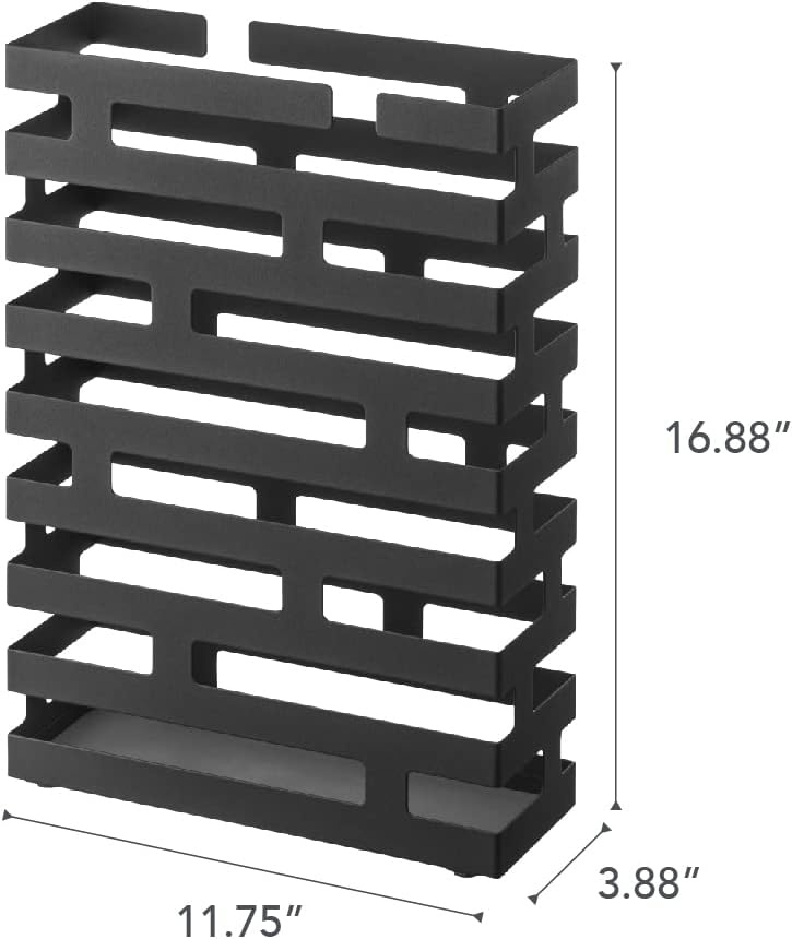 image:imageYAMAZAKI Home Brick Umbrella Stand Storage for Umbrellas amp Walking Canes Rectangle Steel Holds 8 Umbrellas