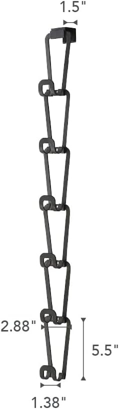 image:imageYAMAZAKI Home Chain Link Bag Holder Closet Storage Hanging Organizer Rack Steel One Size BlackBlack