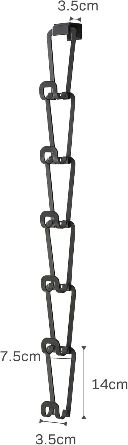 image:imageYAMAZAKI Home Chain Link Bag Holder Closet Storage Hanging Organizer Rack Steel One Size BlackBlack