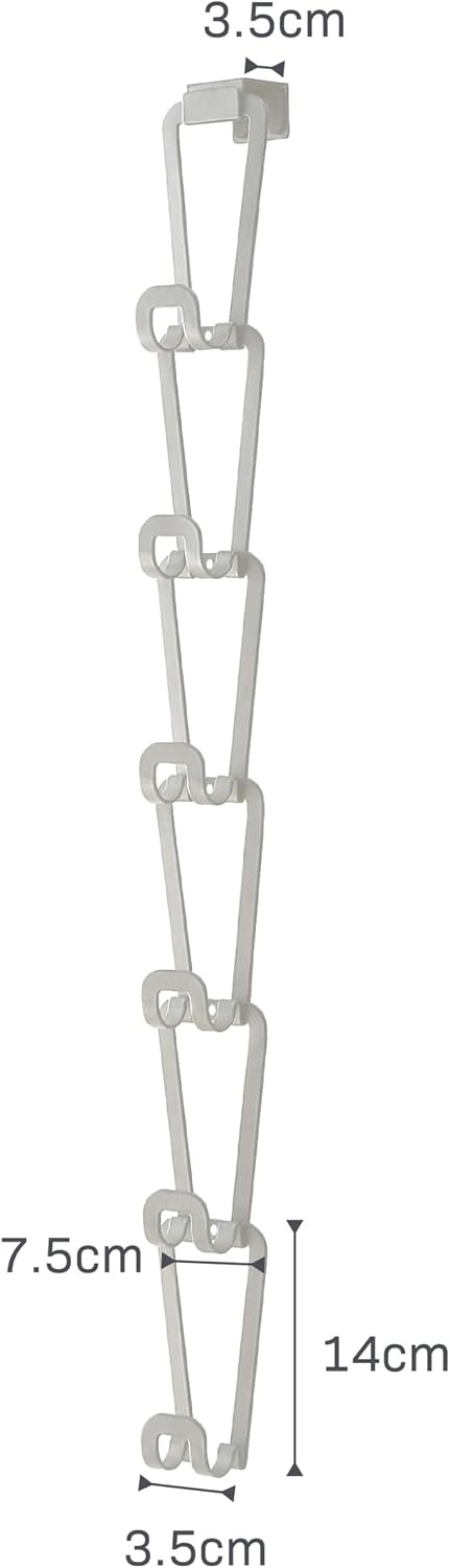 image:imageYAMAZAKI Home Chain Link Bag Holder Closet Storage Hanging Organizer Rack Steel One Size BlackWhite