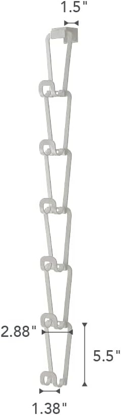 image:imageYAMAZAKI Home Chain Link Bag Holder Closet Storage Hanging Organizer Rack Steel One Size BlackWhite