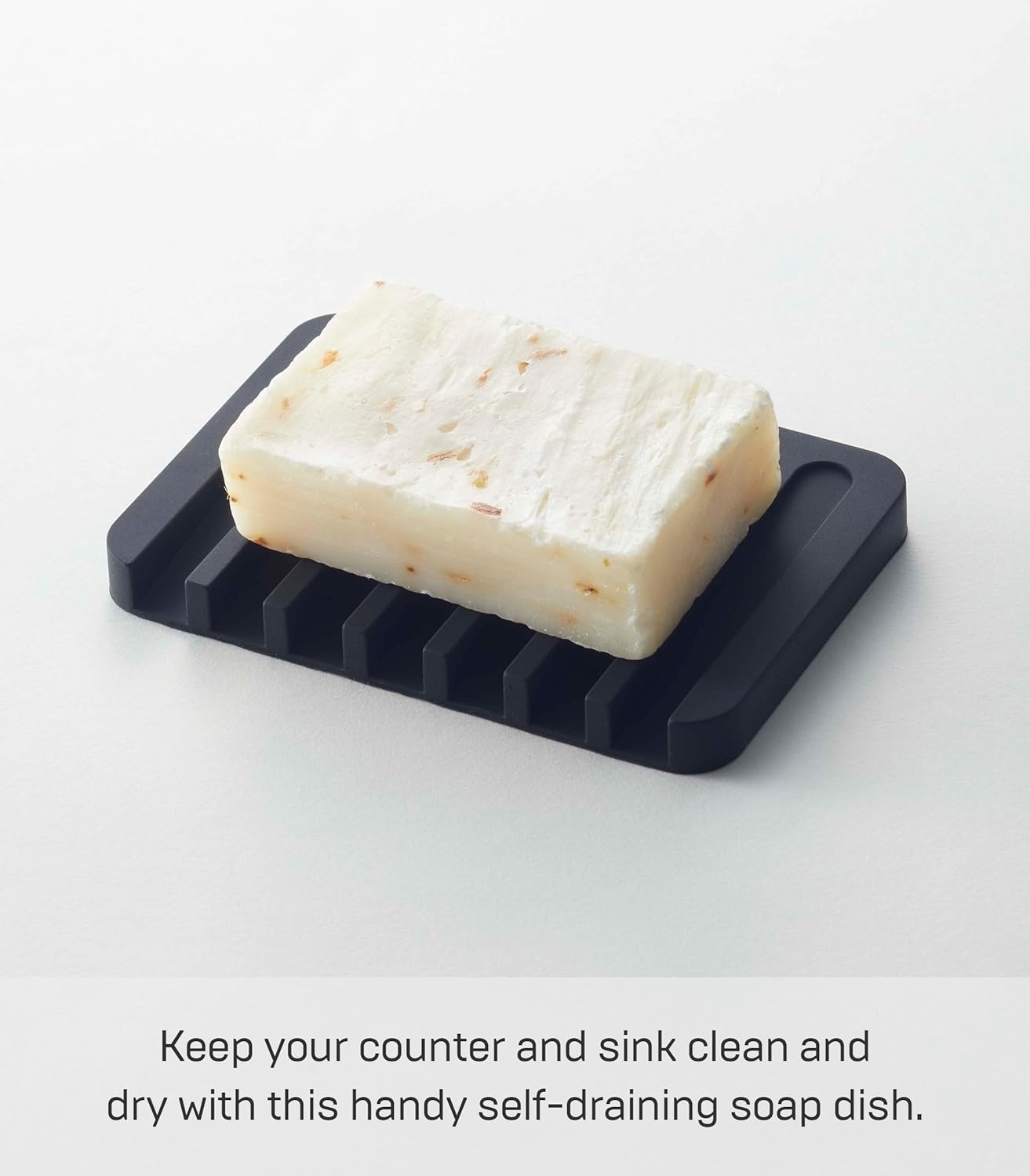 image:imageYAMAZAKI Home Flow Soap Tray Silicone Holder Dish for Sink Silicone