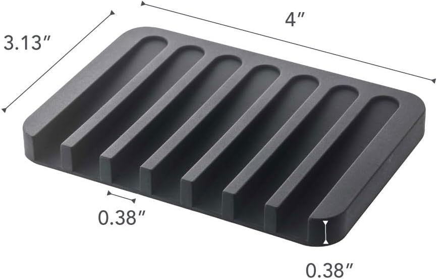image:imageYAMAZAKI Home Flow Soap Tray Silicone Holder Dish for Sink Silicone
