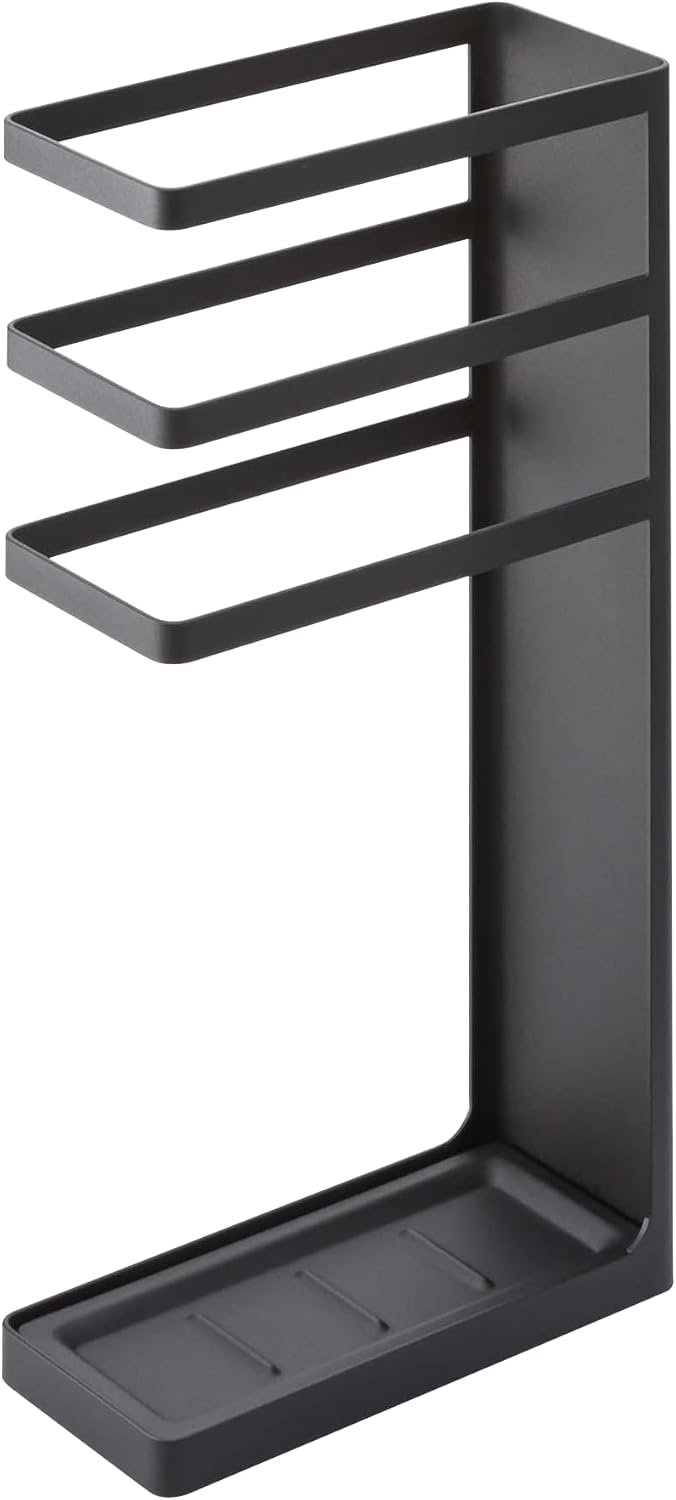 image:imageYAMAZAKI Home Layer Freestanding Umbrella HolderUmbrella Stand For UmbrellasCanesWalking Sticks Steel Holds Umbrellas At Least 105 LongBlack