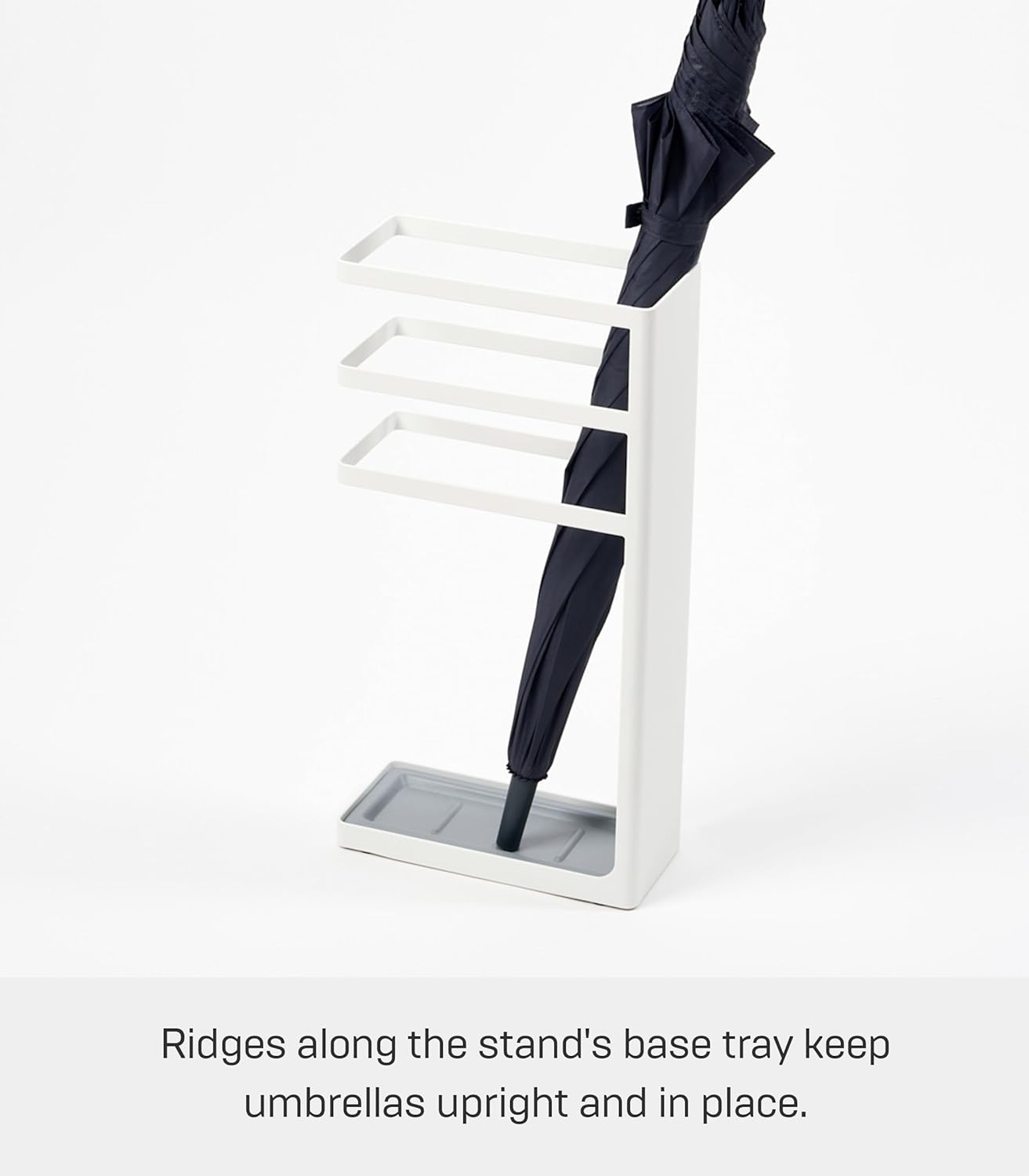 image:imageYAMAZAKI Home Layer Freestanding Umbrella HolderUmbrella Stand For UmbrellasCanesWalking Sticks Steel Holds Umbrellas At Least 105 LongWhite