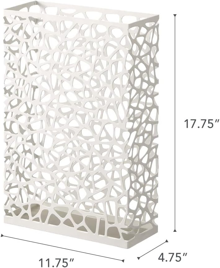 image:imageYAMAZAKI Home Nest Umbrella Stand Storage for Umbrellas and Walking Canes Rectangle Steel Holds Up to 10 UmbrellasWhite