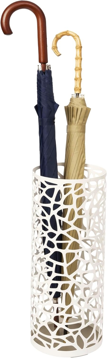 image:imageYAMAZAKI Home Nest Umbrella Stand Storage for Umbrellas and Walking Canes Rectangle Steel Holds Up to 10 UmbrellasWhite