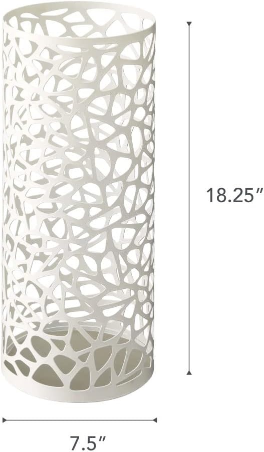 image:imageYAMAZAKI Home Nest Umbrella Stand Storage for Umbrellas and Walking Canes Rectangle Steel Holds Up to 10 UmbrellasWhite