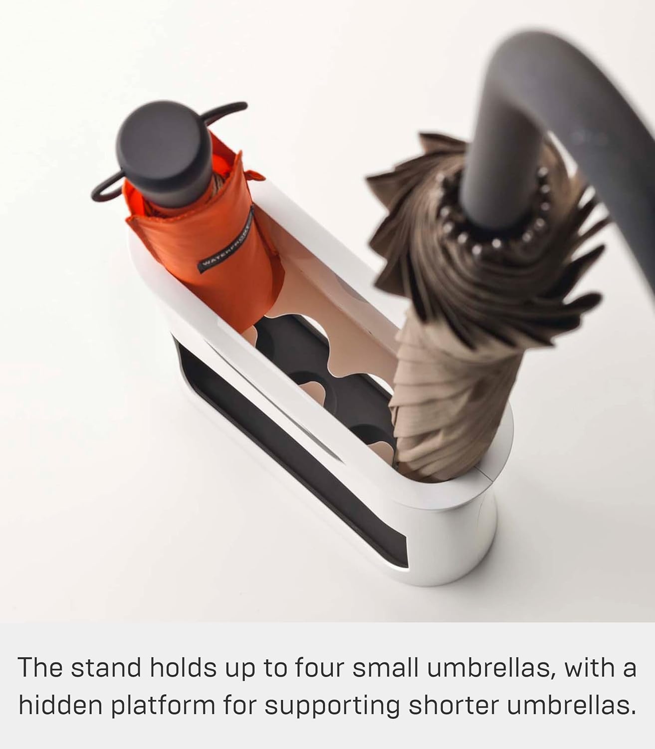 image:imageYAMAZAKI Home Oval Oval Umbrella Stand Holder for Umbrellas amp Walking Canes Abs Plastic Holds Up to 4 Umbrellas