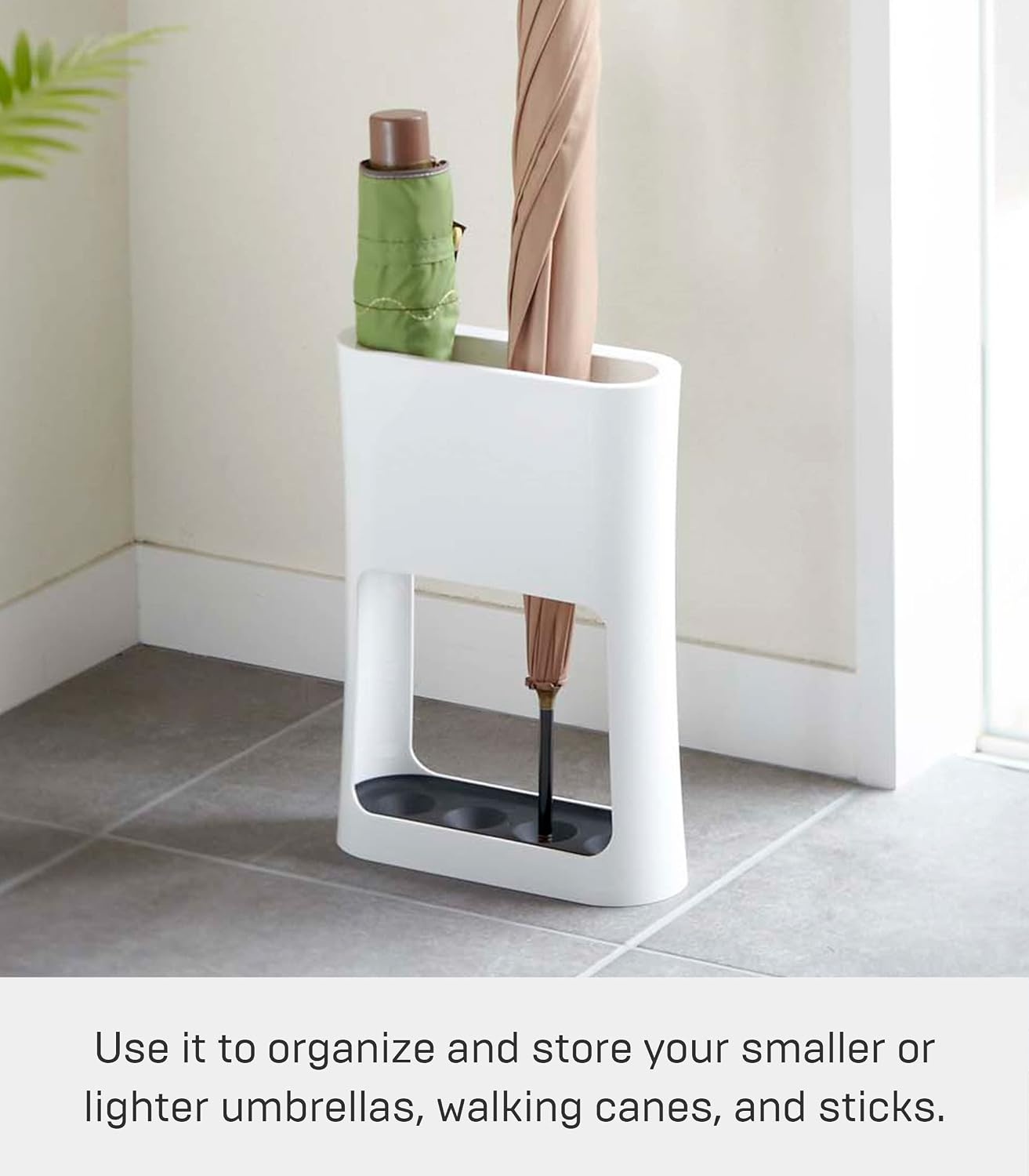 image:imageYAMAZAKI Home Oval Oval Umbrella Stand Holder for Umbrellas amp Walking Canes Abs Plastic Holds Up to 4 Umbrellas