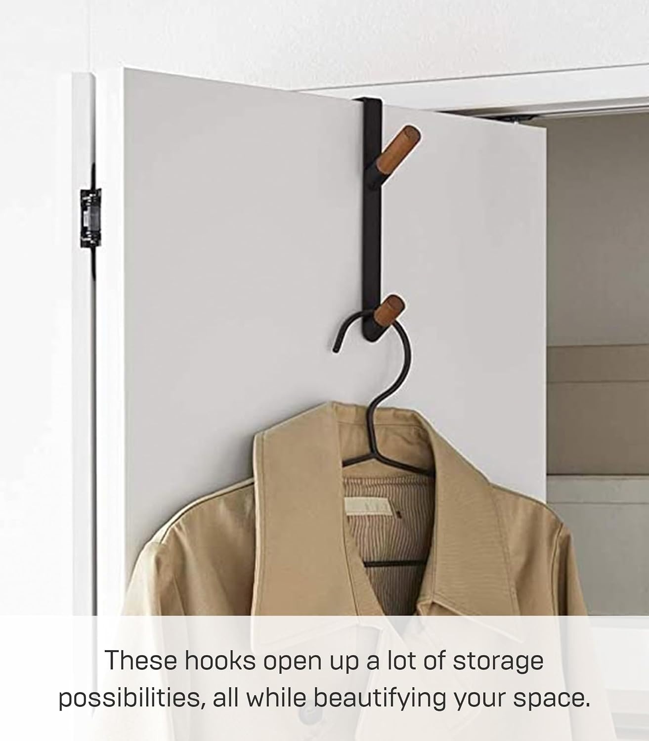 image:imageYAMAZAKI Home OverTheDoor Hook Steel OverTheDoor No Assembly ReqBlack