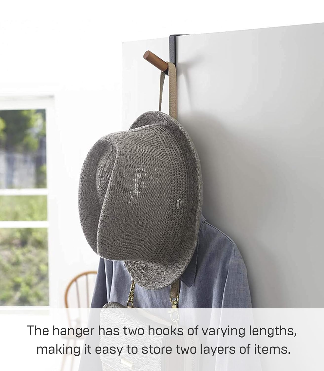 image:imageYAMAZAKI Home OverTheDoor Hook Steel OverTheDoor No Assembly ReqBlack