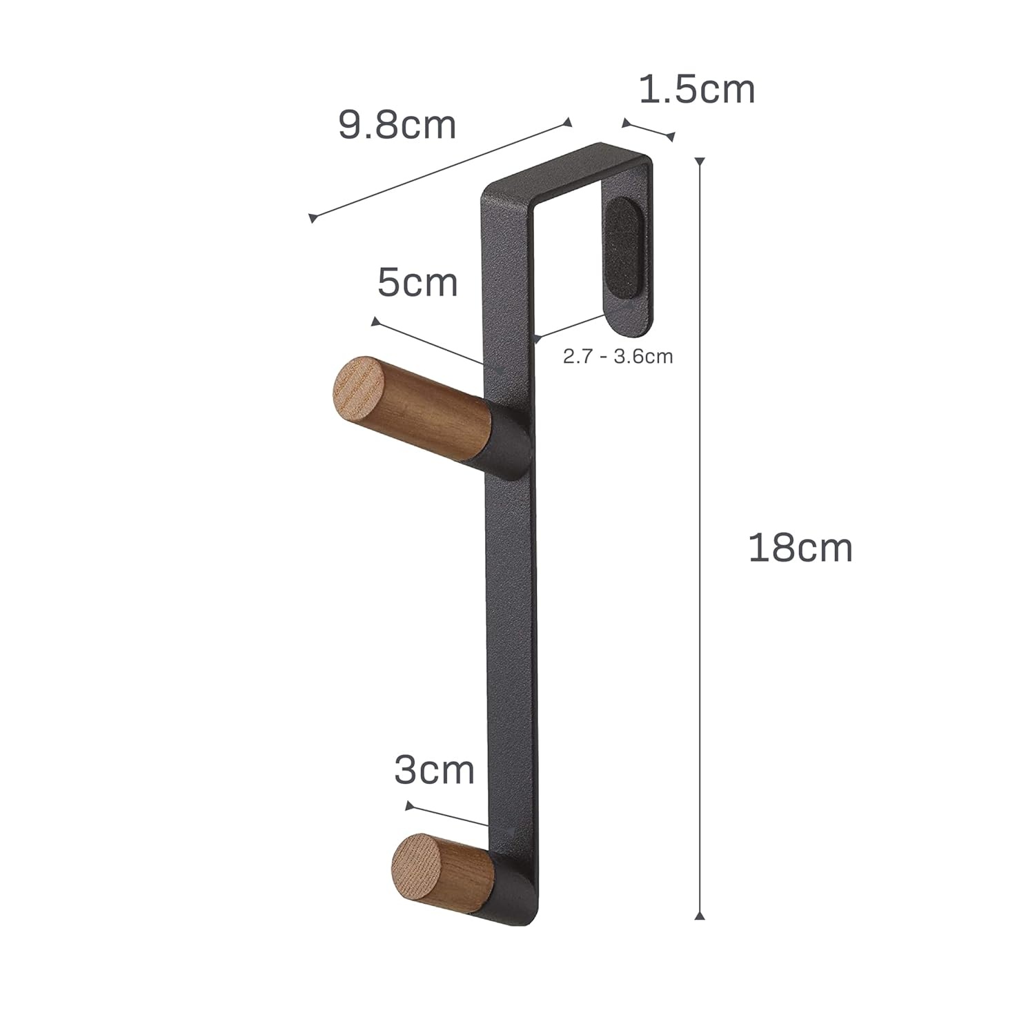 image:imageYAMAZAKI Home OverTheDoor Hook Steel OverTheDoor No Assembly ReqBlack