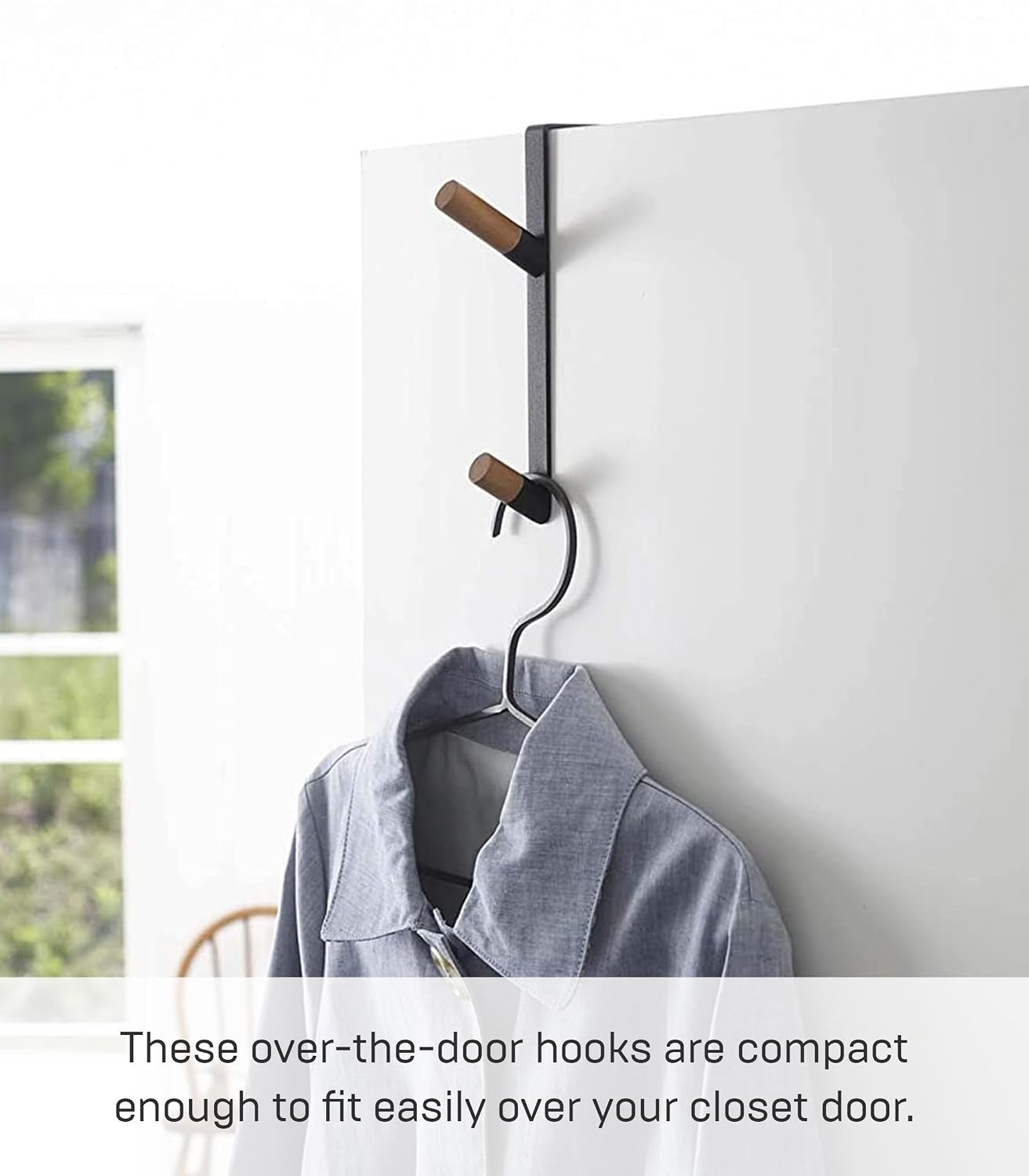 image:imageYAMAZAKI Home OverTheDoor Hook Steel OverTheDoor No Assembly ReqBlack