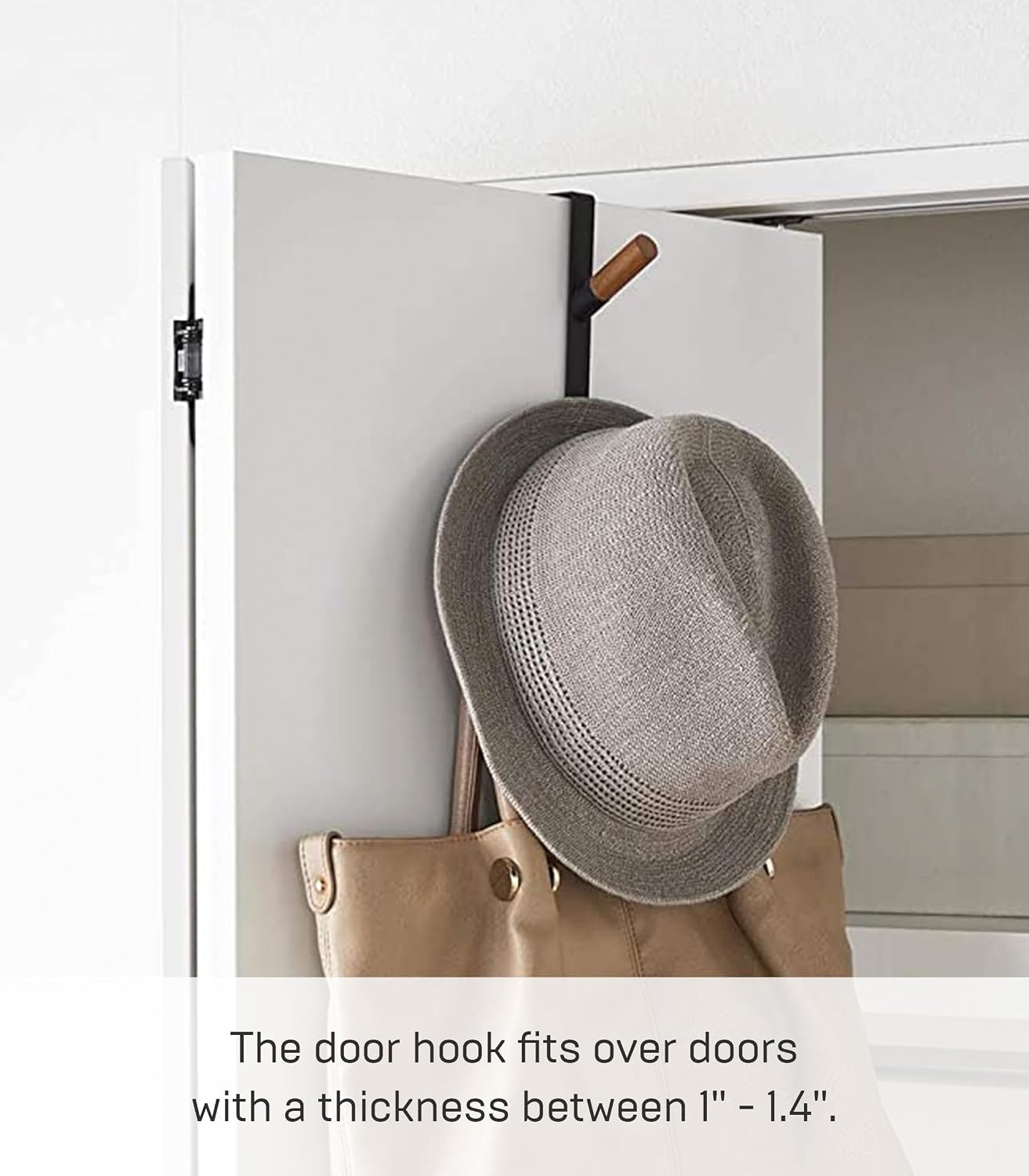 image:imageYAMAZAKI Home OverTheDoor Hook Steel OverTheDoor No Assembly ReqBlack