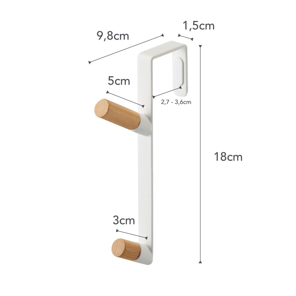 image:imageYAMAZAKI Home OverTheDoor Hook Steel OverTheDoor No Assembly ReqWhite
