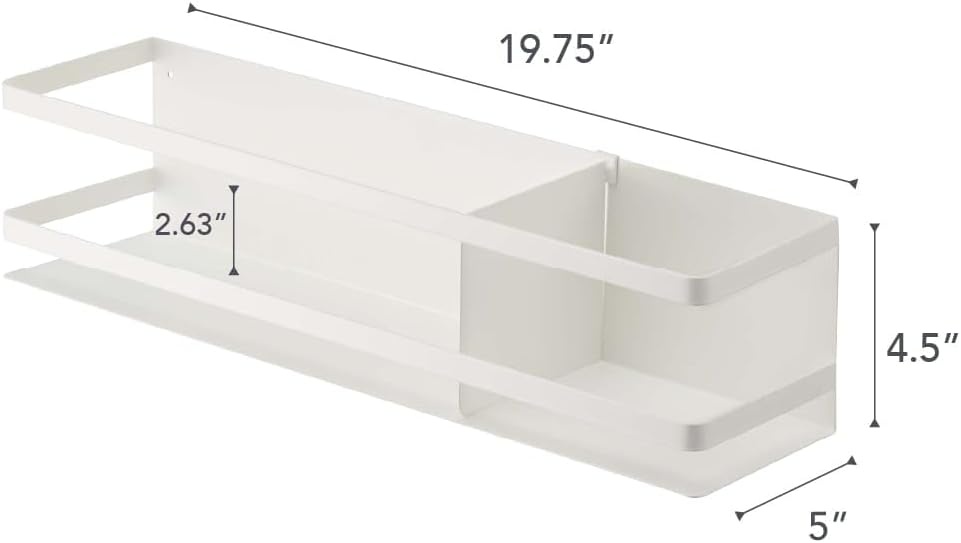 image:imageYAMAZAKI Home Plate Magnet Kitchen Storage Basket Utensil Organizer Magnetic Holder Steel
