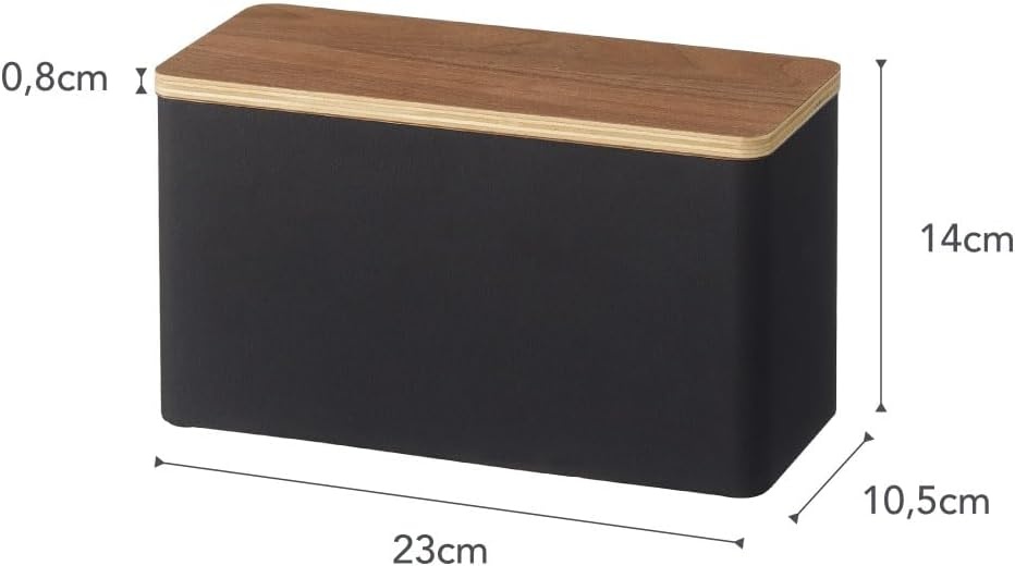 image:imageYAMAZAKI Home Rin Countertop Organizer Bathroom Kitchen Counter Organizer Metal Toiletries Holder Steel WoodBlack