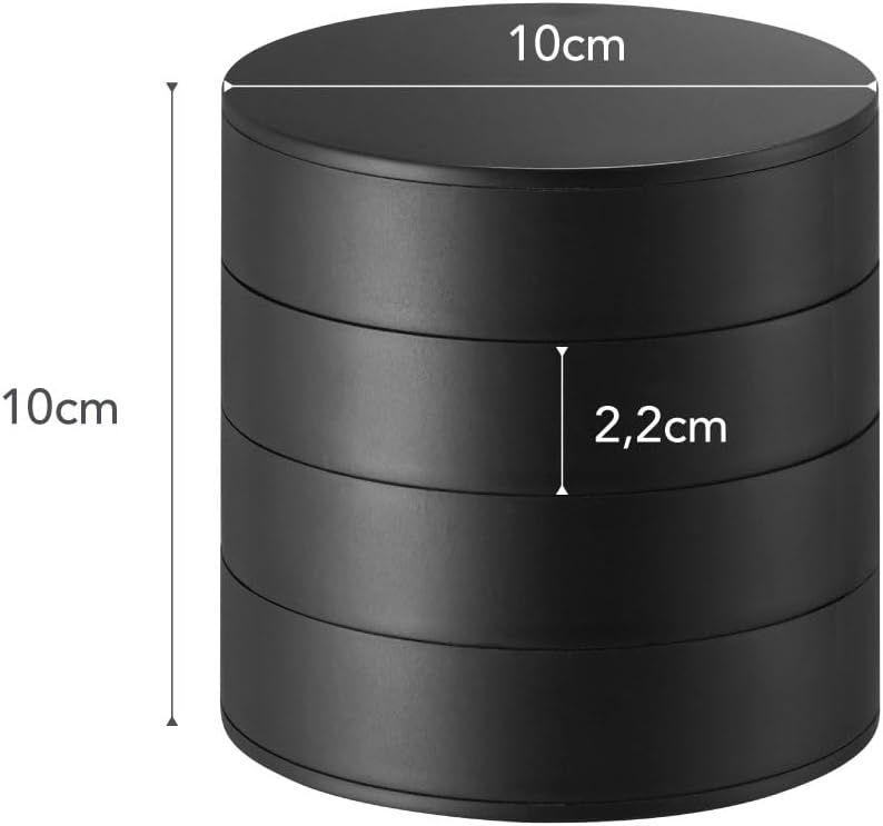 image:imageYAMAZAKI Home Rotating Jewelry Organizer 4Tier Storage Box Stacked Accessory TraysBlack