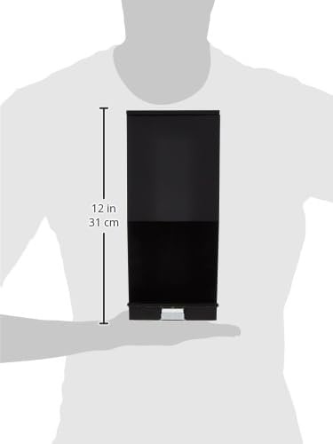 image:imageYAMAZAKI Home Sanitary Step Trash Can Small Space Waste Bin for Bathroom Kitchen ABS Plastic One Size WhiteBlack