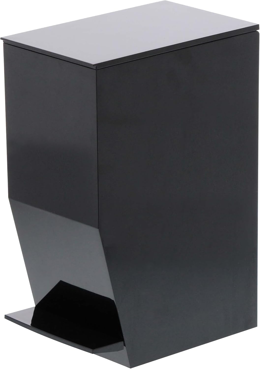 image:imageYAMAZAKI Home Sanitary Step Trash Can Small Space Waste Bin for Bathroom Kitchen ABS Plastic One Size WhiteBlack