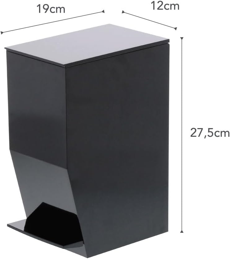 image:imageYAMAZAKI Home Sanitary Step Trash Can Small Space Waste Bin for Bathroom Kitchen ABS Plastic One Size WhiteBlack