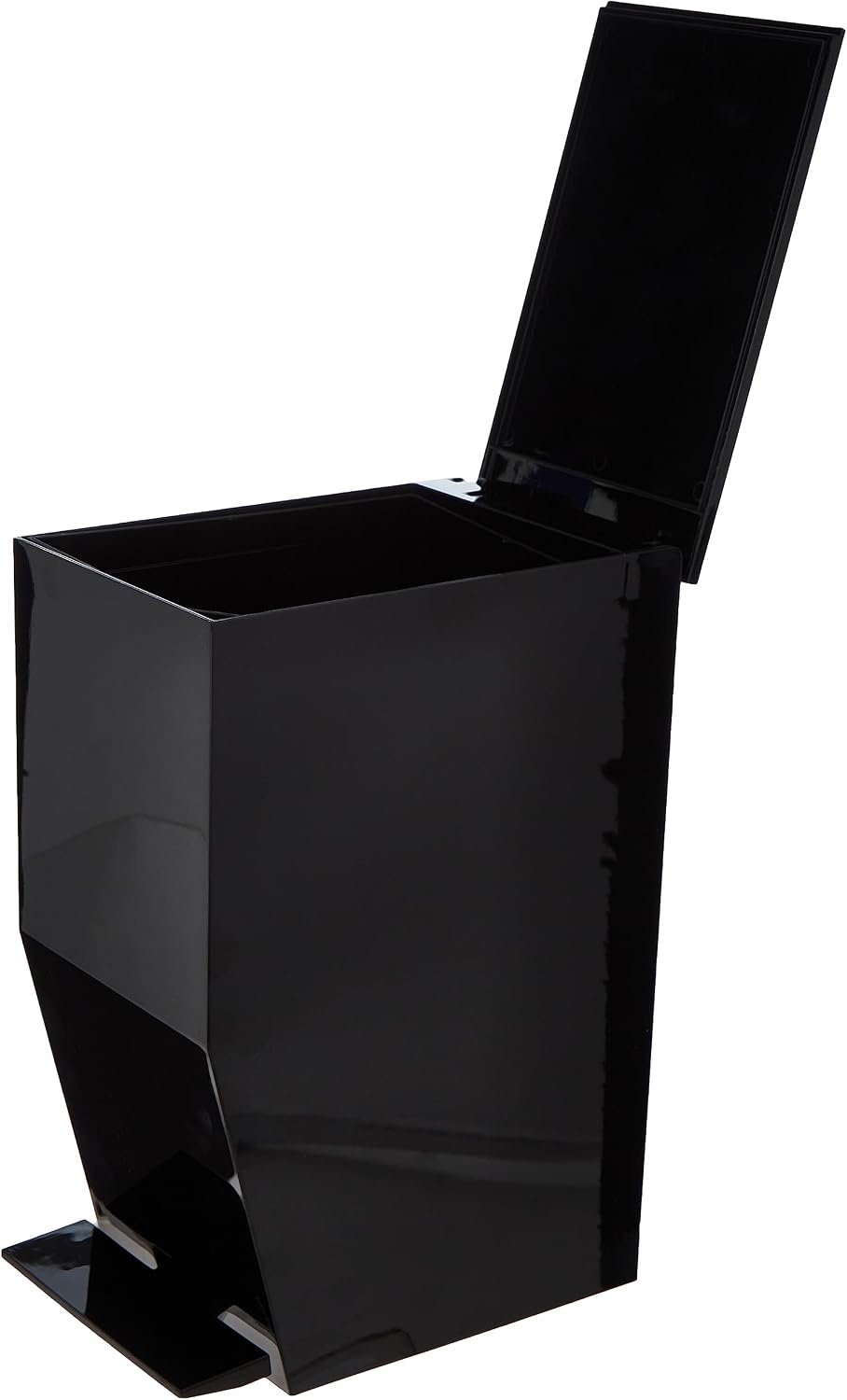 image:imageYAMAZAKI Home Sanitary Step Trash Can Small Space Waste Bin for Bathroom Kitchen ABS Plastic One Size WhiteBlack