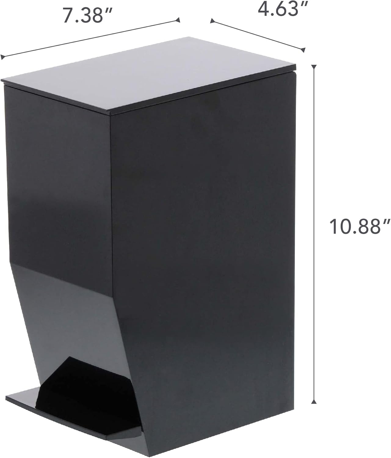 image:imageYAMAZAKI Home Sanitary Step Trash Can Small Space Waste Bin for Bathroom Kitchen ABS Plastic One Size WhiteBlack