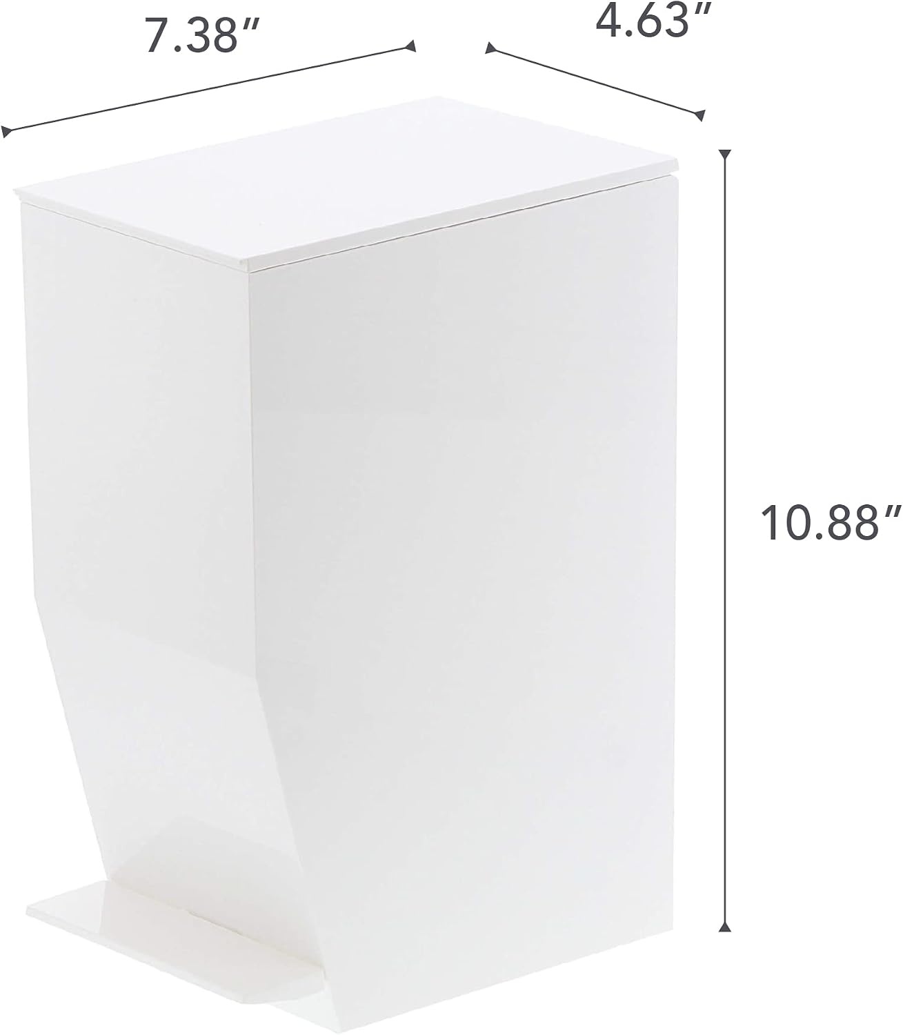 image:imageYAMAZAKI Home Sanitary Step Trash Can Small Space Waste Bin for Bathroom Kitchen ABS Plastic One Size WhiteWhite
