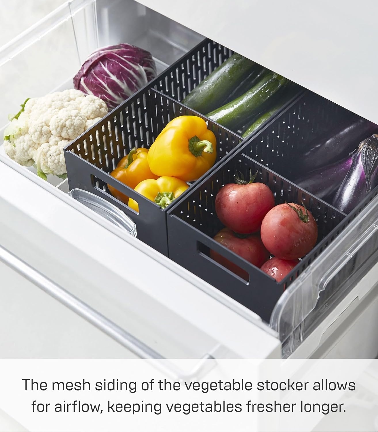 image:imageYAMAZAKI Home Stacking Baskets Fruit Basket Vegetable Basket ABS Plastic One Size BlackBlack