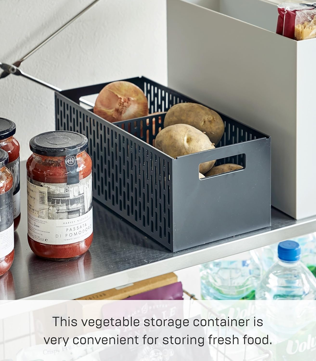 image:imageYAMAZAKI Home Stacking Baskets Fruit Basket Vegetable Basket ABS Plastic One Size BlackBlack