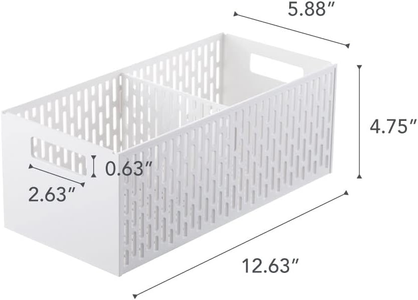 image:imageYAMAZAKI Home Stacking Baskets Fruit Basket Vegetable Basket ABS Plastic One Size BlackWhite