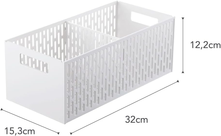 image:imageYAMAZAKI Home Stacking Baskets Fruit Basket Vegetable Basket ABS Plastic One Size BlackWhite