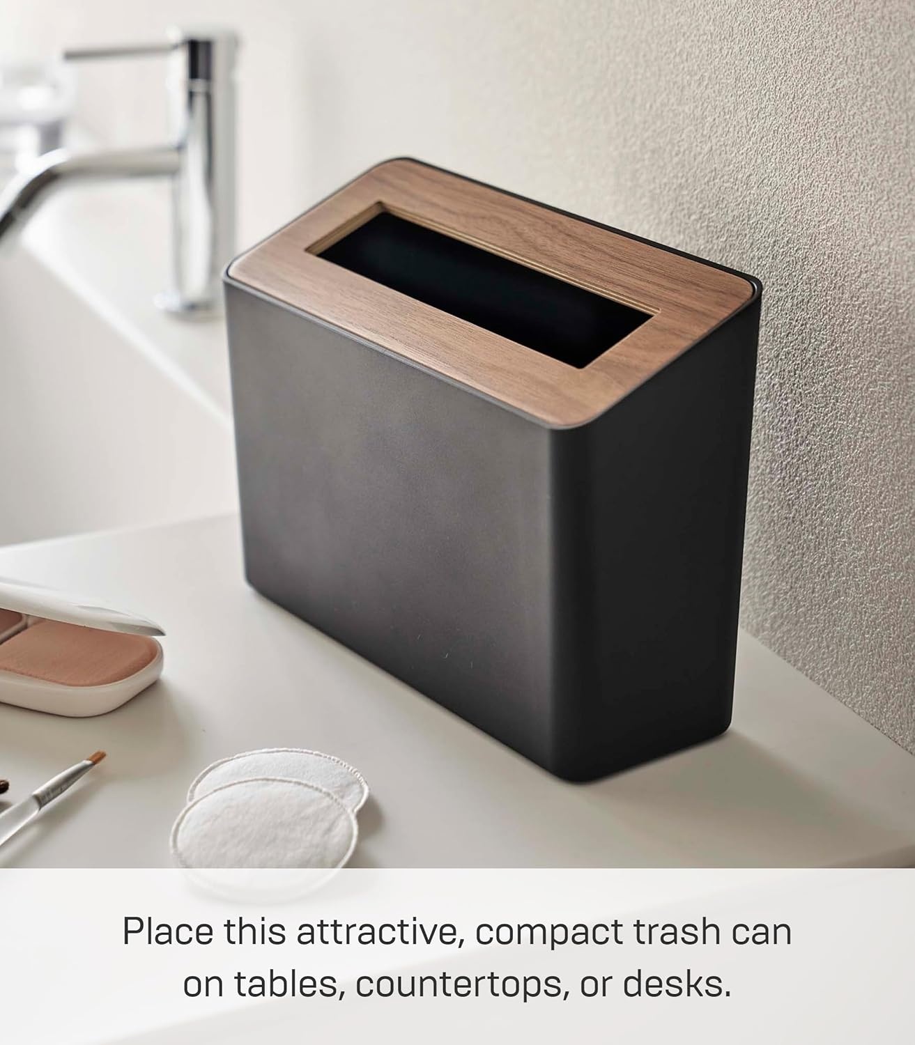 image:imageYAMAZAKI Home Table Top Trash Can No Assembly ReqAsh
