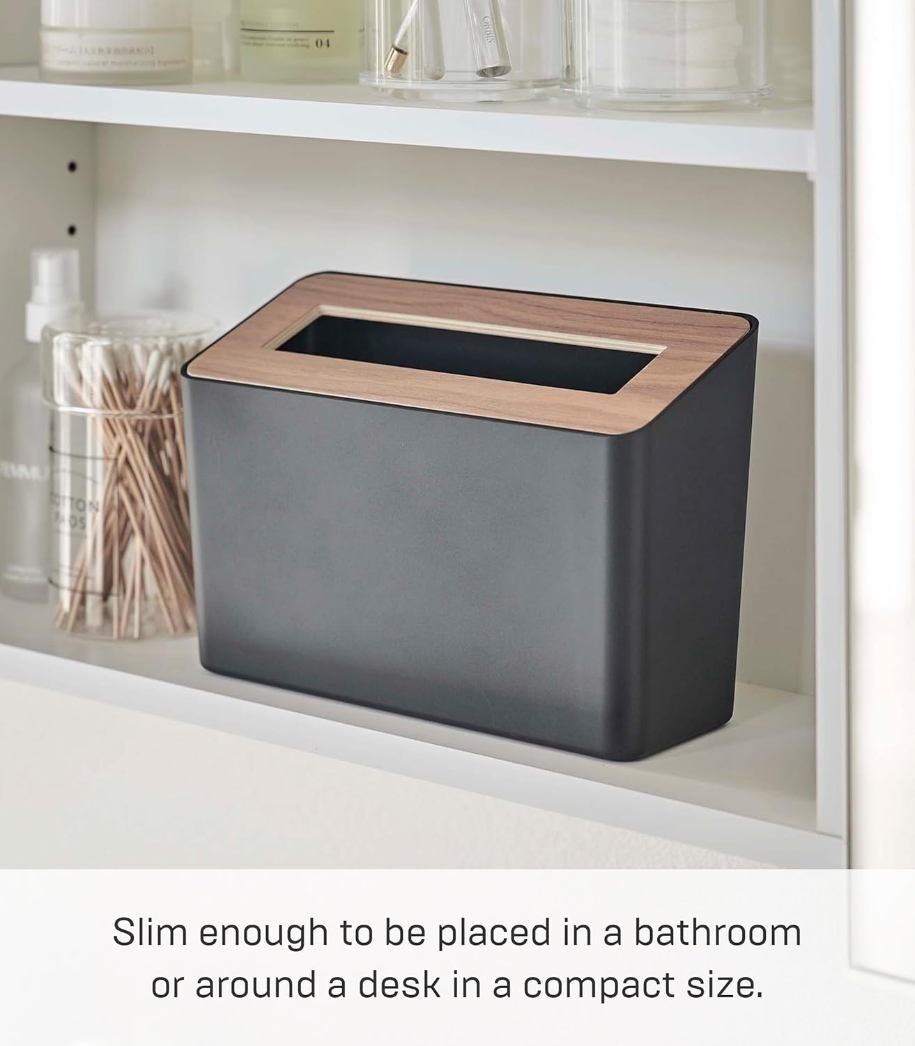 image:imageYAMAZAKI Home Table Top Trash Can No Assembly ReqAsh