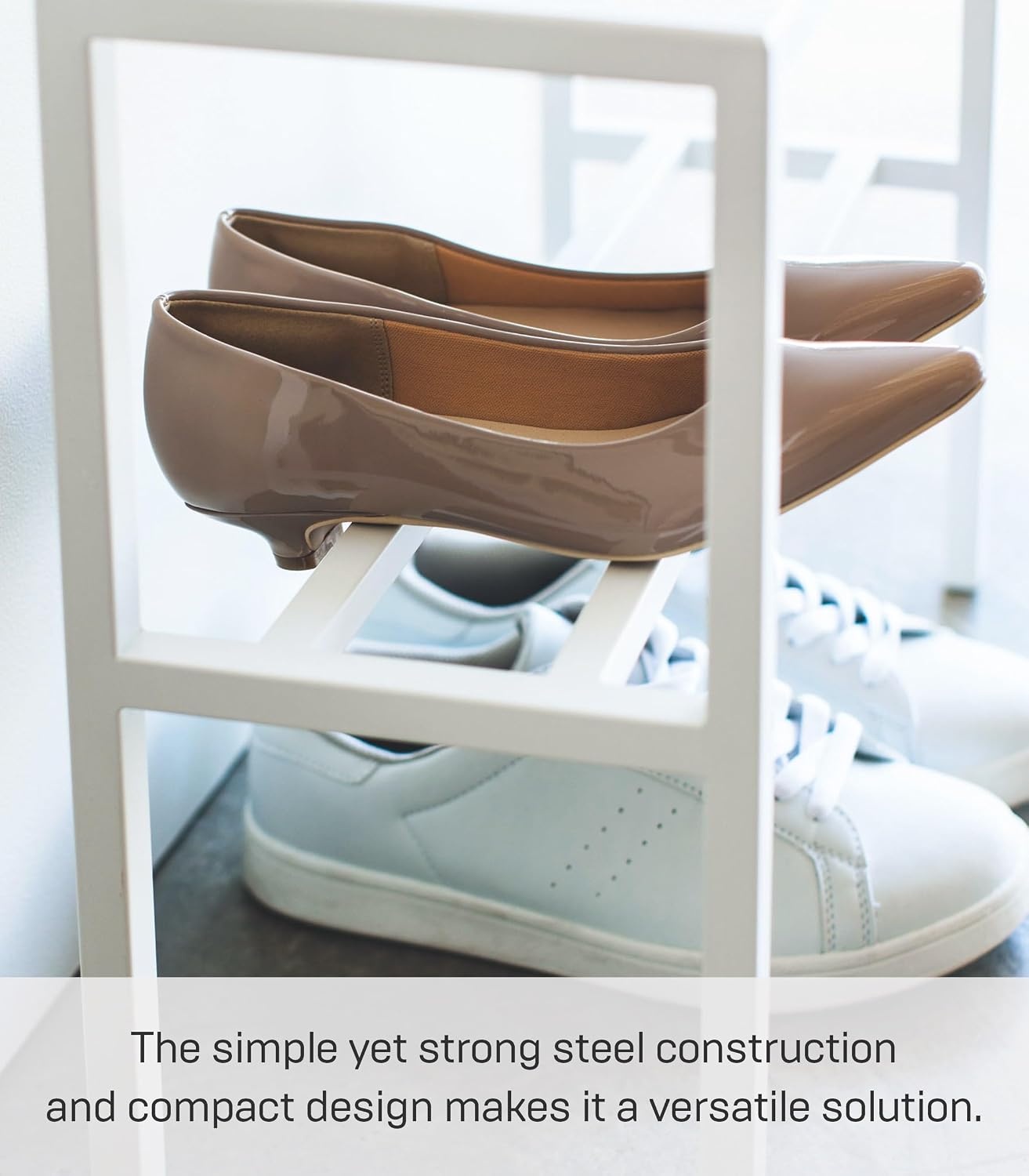 image:imageYAMAZAKI Home Tower 2Tier Entryway Shoe Organizer 16 Steel Holds 4 Pairs Of Shoes