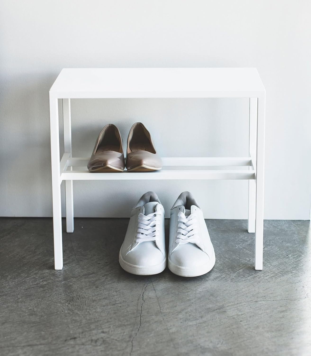 image:imageYAMAZAKI Home Tower 2Tier Entryway Shoe Organizer 16 Steel Holds 4 Pairs Of Shoes
