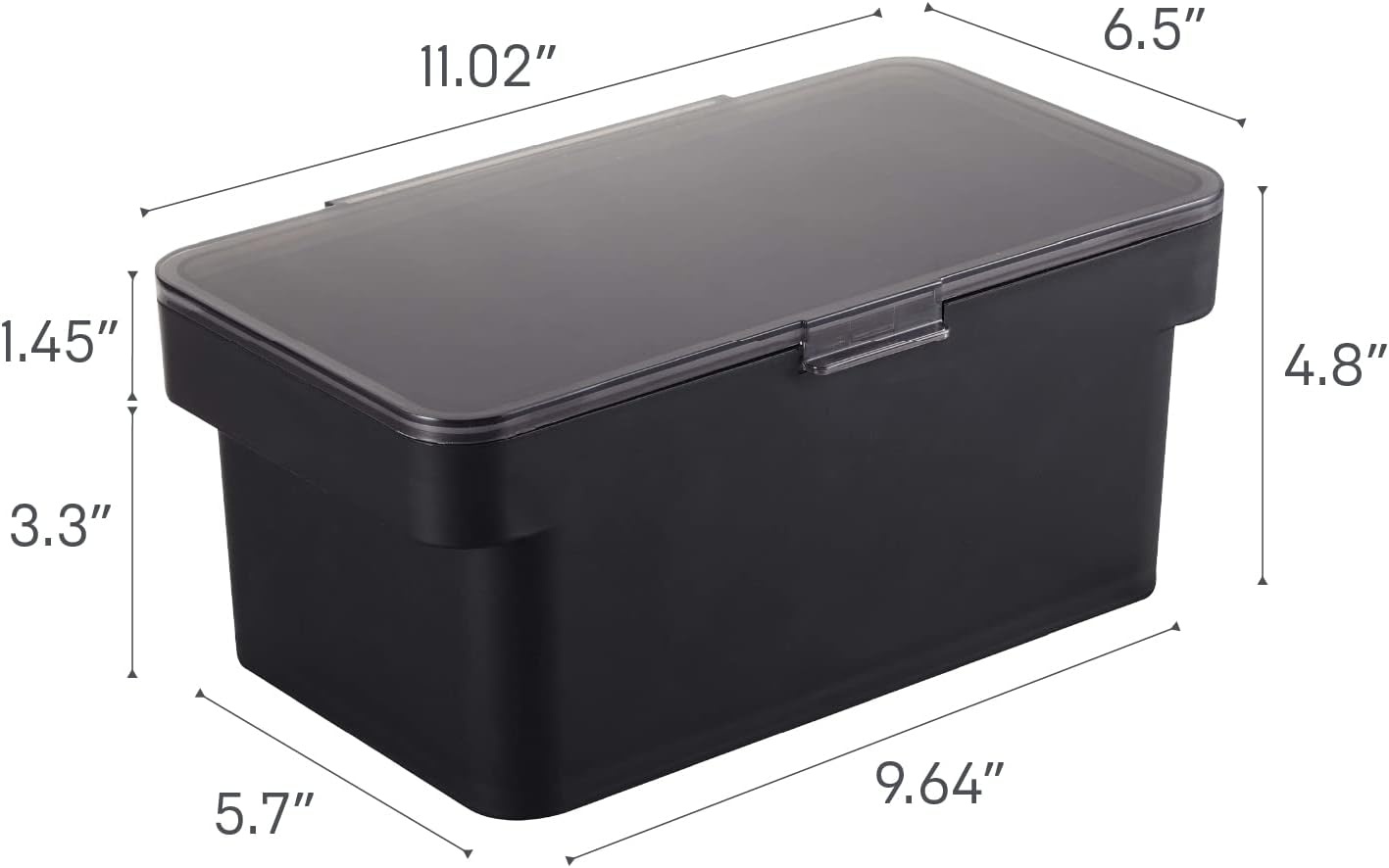 image:imageYAMAZAKI Home Tower Airtight Pet Food Storage Container Cat And Dog Food Holder Bin With Transparent Lid And Handle Medium Polypropylene 8 Lbs 16 Gallons 6 QuartsWhiteBlack