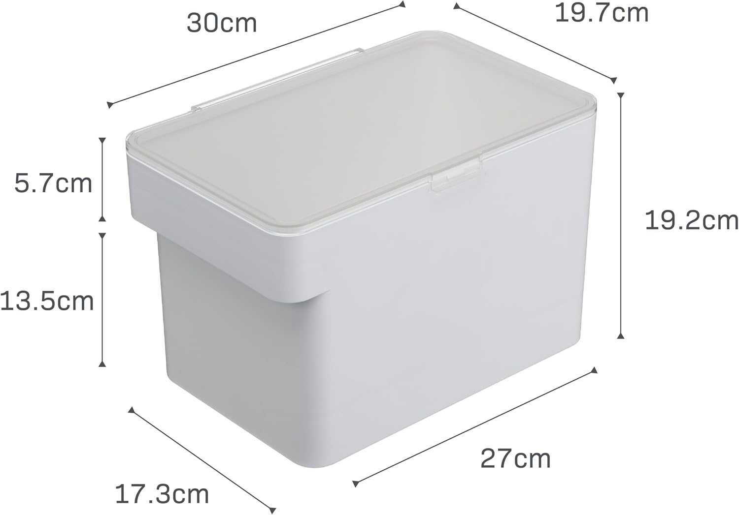 image:imageYAMAZAKI Home Tower Airtight Pet Food Storage Container Cat And Dog Food Holder Bin With Transparent Lid And Handle Medium Polypropylene 8 Lbs 16 Gallons 6 QuartsWhiteWhite