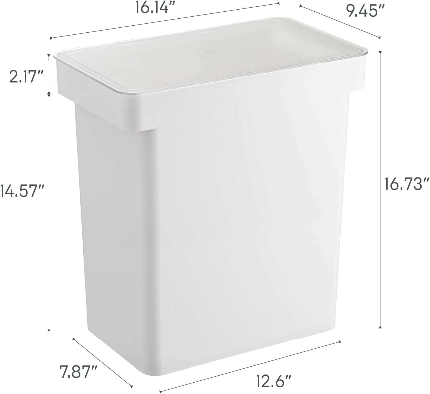 image:imageYAMAZAKI Home Tower Airtight Pet Food Storage Container Cat And Dog Food Holder Bin With Transparent Lid And Handle Medium Polypropylene 8 Lbs 16 Gallons 6 QuartsWhiteWhite