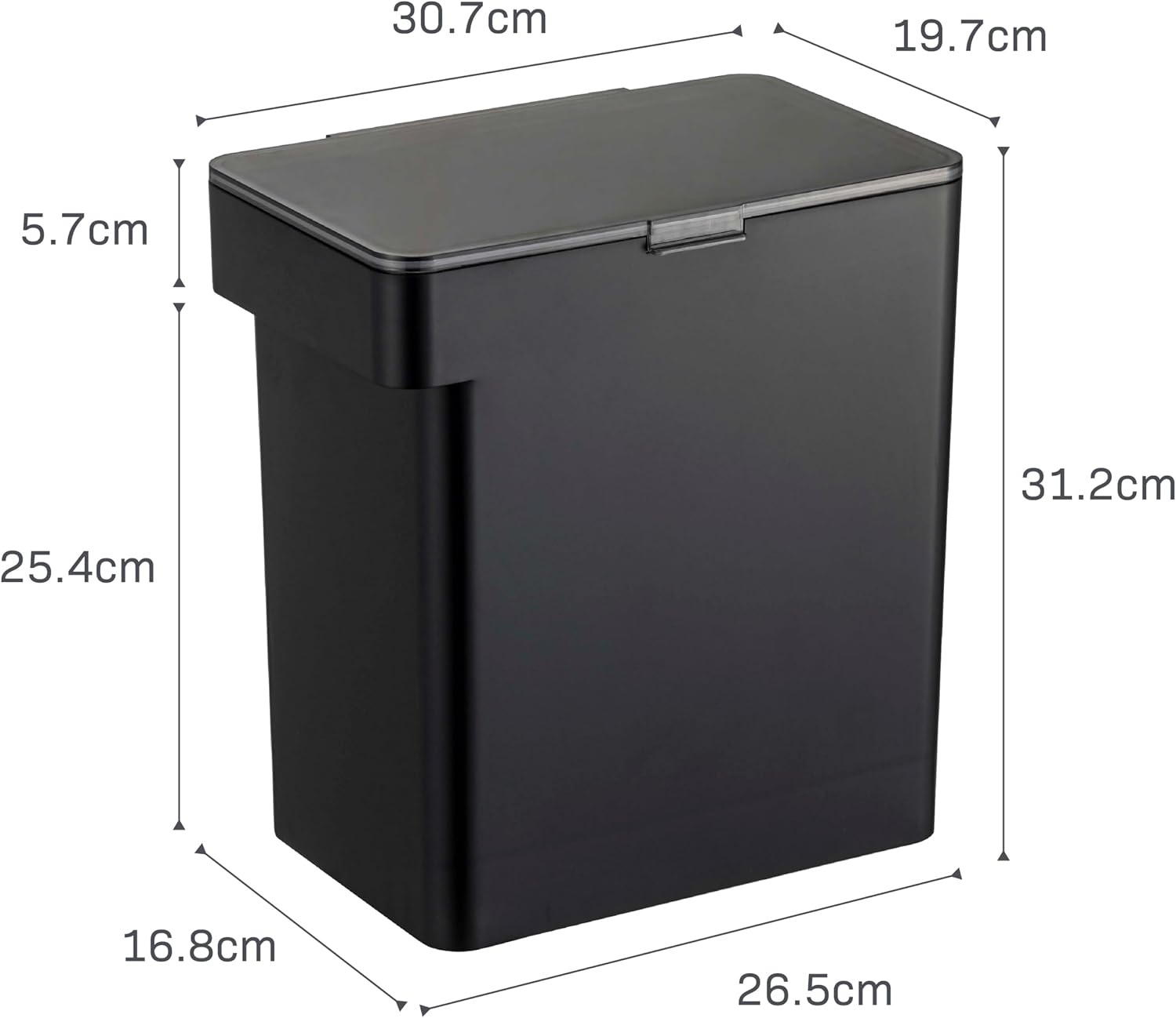 image:imageYAMAZAKI Home Tower Airtight Pet Food Storage Container Cat And Dog Food Holder Bin With Transparent Lid And Handle Medium Polypropylene 8 Lbs 16 Gallons 6 QuartsWhiteBlack