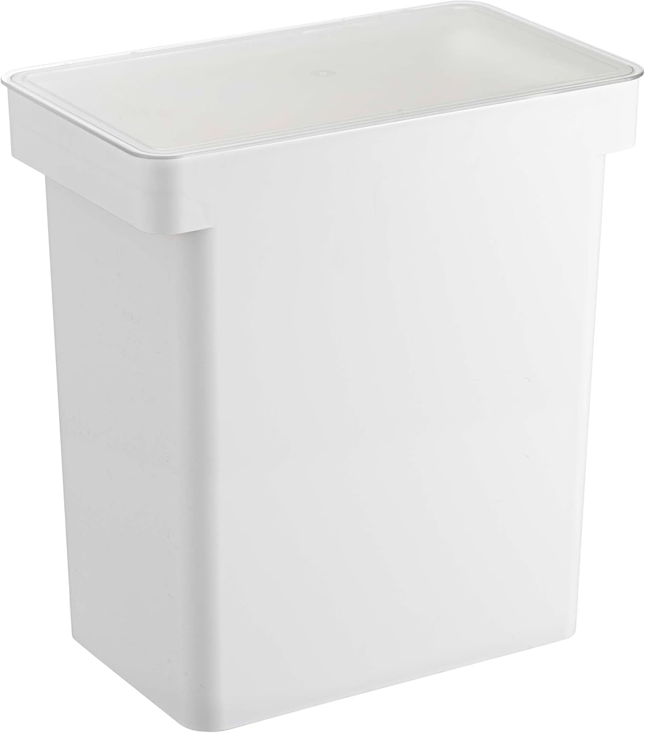 image:imageYAMAZAKI Home Tower Airtight Pet Food Storage Container Cat And Dog Food Holder Bin With Transparent Lid And Handle Medium Polypropylene 8 Lbs 16 Gallons 6 QuartsWhiteWhite